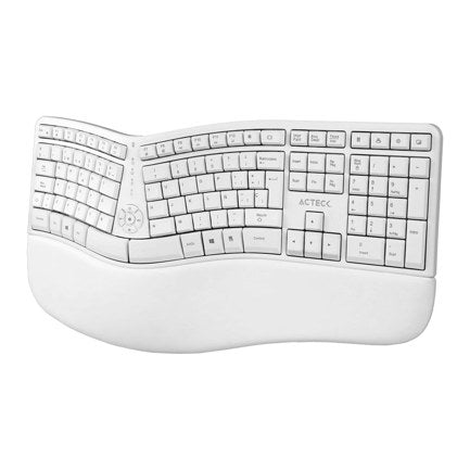 Kit Acteck  2 en 1 Inalambrico Creator Virtuos Fitt MK770 / Teclado Ergonomico + Mouse Vertical/Elite Blanco