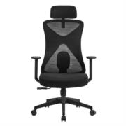 Silla de Oficina Acteck Floe Pro EC737 Ergonomica Ajuste lumbar Reposa brazos fijo + Sistema de bloqueo Soporta Hasta 120 Kg / Negro