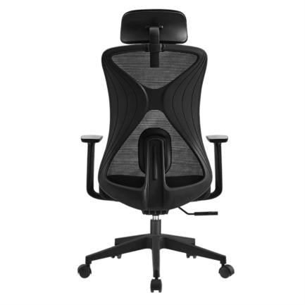 Silla de Oficina Acteck Floe Pro EC737 Ergonomica Ajuste lumbar Reposa brazos fijo + Sistema de bloqueo Soporta Hasta 120 Kg / Negro