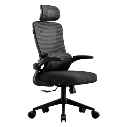 Silla de Oficina Acteck Flux Prime EC636HR/Soporta 100kg Inclinación 120/Reposabrazos 90/Negro -Malla Negra