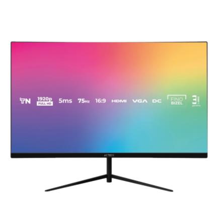 Monitor Acteck 27" Panel Plano TN de 27" Captive Vivid SP270 Full HD 1080p 75Hz 5ms 1xVGA + 1xHDMI 1.4  Vesa 100x100mm Elite Series Negro