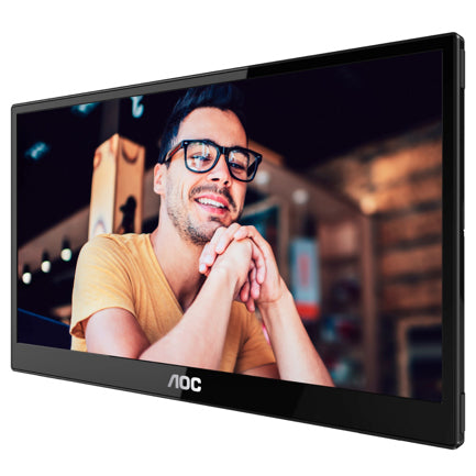 Monitor AOC 15.6" Portatil IPS 1920x1080 60Hz  1 xType-C for Signal Power DP ALT 1 xType-C for Po