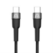 Cable Argomtech USB Tipo C 65W Nylon Trenzado Dura Speed 1.8m Color Negro