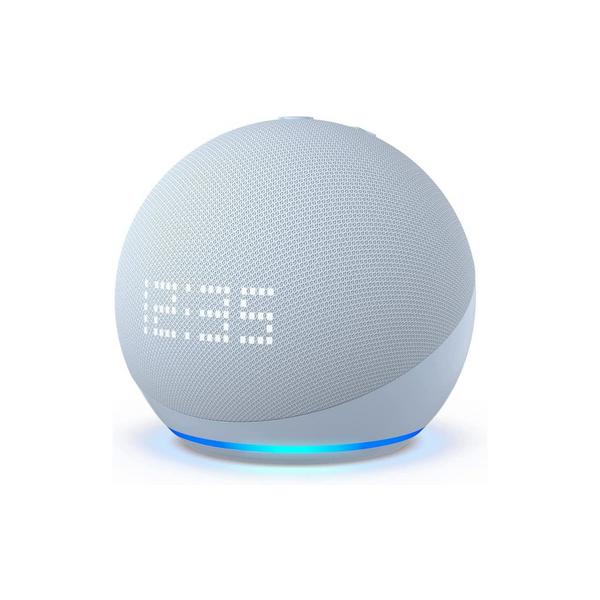 Altavoz Inteligente Amazon Echo Dot 5ta Generación Reloj/Alexa Indicador LED WiFi/Bluetooth 15W Color Azul Nube