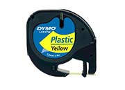 Cinta Etiquetadora Dymo Letratag Negro Sobre Amarillo Plastico