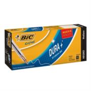 Bolígrafo BIC Cristal Dura+ Punto Mediano 1.0mm Color Negro C/12 Pzas