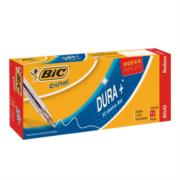 Bolígrafo BIC Cristal Dura+ Punto Mediano 1.0mm Color Rojo C/12 Pzas