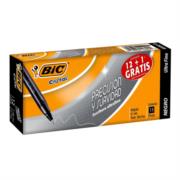 Bolígrafo BIC Cristal Precisión y Suavidad Punto Ultra Fino 0.7mm Color Negro C/12+1 Pzas