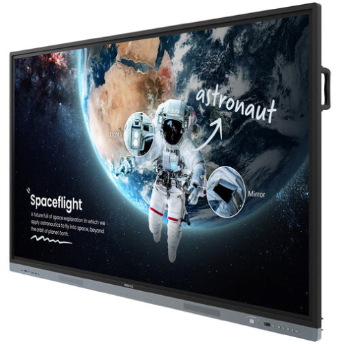 Pantalla BenQ RM6504 Interactiva IR Anti-Germenes 65" 4K UHD 3840x2160 50 Puntos Touch Android 13
