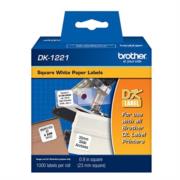 Etiquetas Brother DK1221 Precortada Papel Blanco 23mmx23mm 1000 Etiquetas