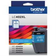 Tinta Brother LC402XL Súper Alto Rendimiento Hasta 1500 Páginas Color Cian