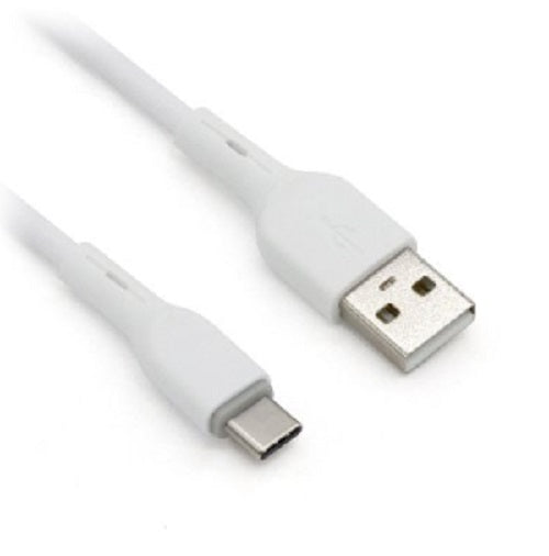 BROBOTIX CABLE USB V2.0 TIPO "C", PVC, 1.0 M, COLOR BLANCO, TRANSFIERE DATOS, SINCRONIZA, CARGA, PUNTAS DE ACERO REFORZADO, FORRO PVC