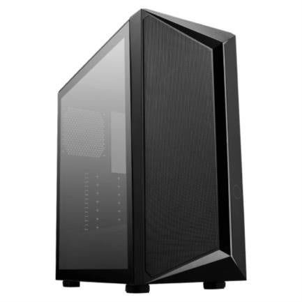 Gabinete Gamer Cooler Master CMP 510 Media Torre ITX mATX ATX 3xFan ARGB Cristal Templado Negro