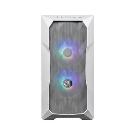 Gabinete Gamer Cooler Master Masterbox TD300 Mesh Mini Torre ITX mATX 2xFan ARGB Cristal Templado Blanco