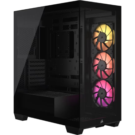Gabinete Corsair  (CC-9011280-WW) Icue Link 3500X RGB Negro Cristal Templado Torre Mediana Sin Fuente