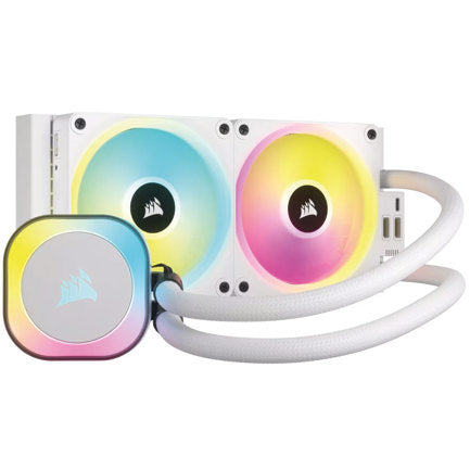 Ventilador para CPU Corsair (CW-9061005-WW) iCUE Link H100i RGB AIO 240mm 2 Fan Blanco