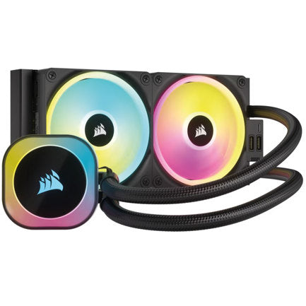 Ventilador para CPU Corsair (CW-9061001-WW) iCUE Link H100i RGB AIO 240mm 2 Fan Negro