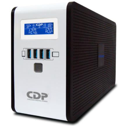 UPS CDP RU-SMART 1010 Interactivo 1000VA/500W 10 Contactos y 4 Puertos USB Display LCD