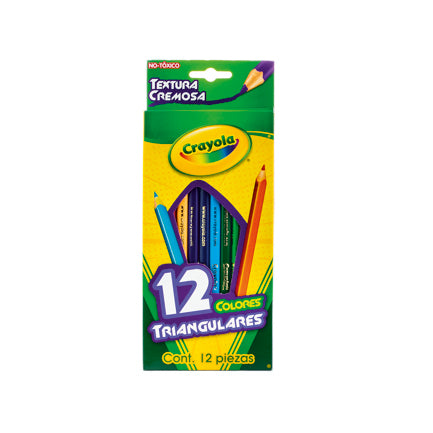 Lapices de Colores Crayola Triangulares con 12 piezas