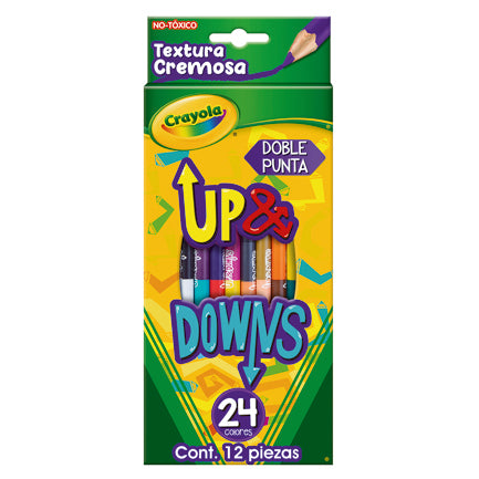 Lapices de colores Crayola Up y Downs con 12 piezas