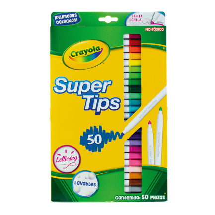 Plumones Crayola SuperTips con 50 piezas