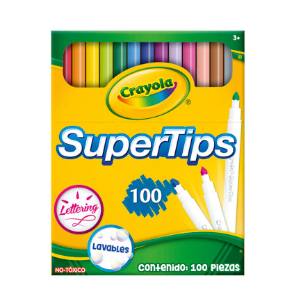 Plumones Crayola SuperTips con 100 piezas