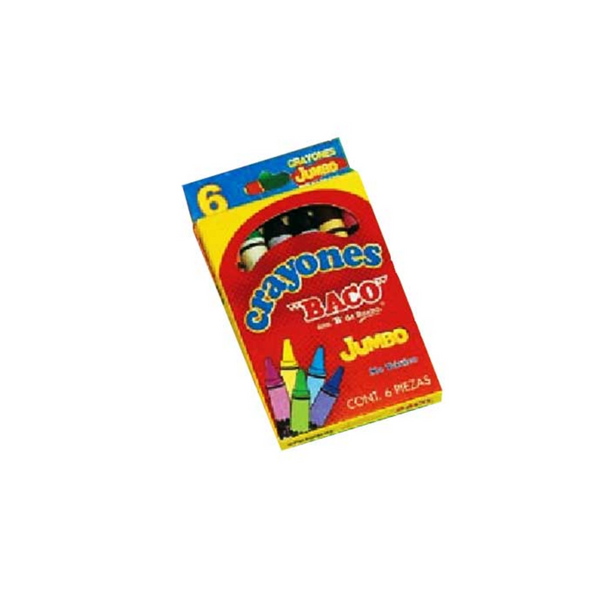 CRAYON BACO REDONDO JUMBO CAJA C/6