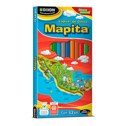Lapices de Colores Mapita Largo Madera c/12 piezas