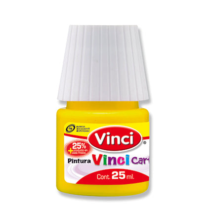 Pintura Cartel Vinci 25 ml Amarillo Limón #50 Caja c/10 piezas