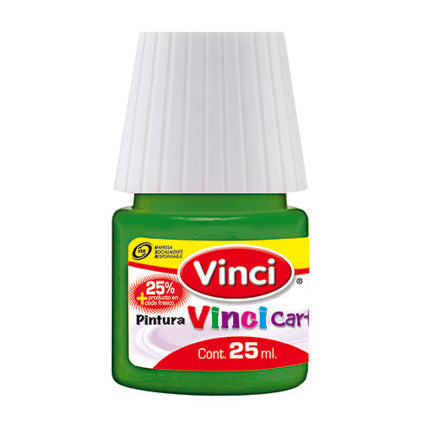 Pintura Cartel Vinci 25 ml Verde Amarillento #62 Caja c/10 piezas