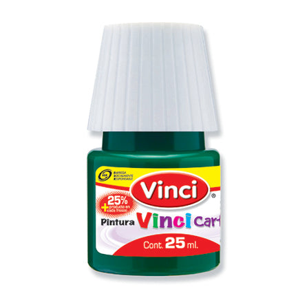 Pintura Cartel Vinci 25 ml Verde Esmeralda #63 Caja c/10 piezas