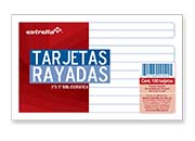 TARJETA ESTRELLA BIBLIOGRÁFICA 3X5 RAYA C/100