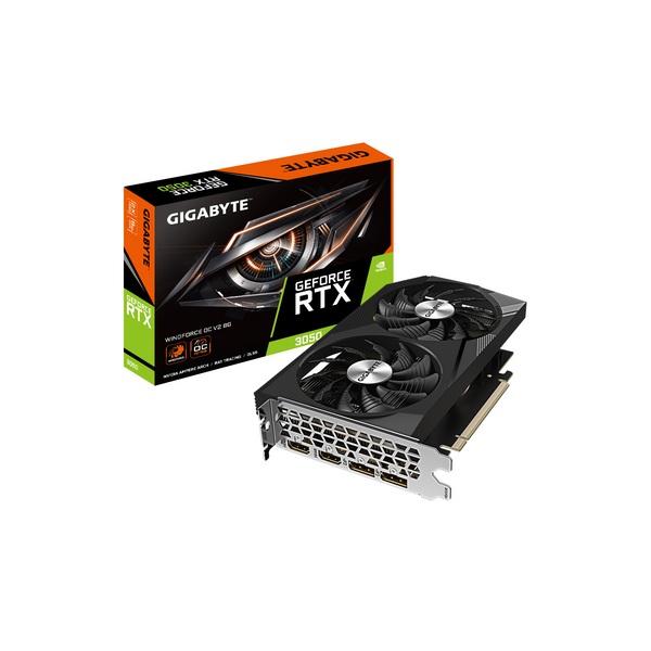 Tarjeta de Video Gigabyte WindForce GeForce RTX3050 OC V2 8GB Dual Fan GDDR6 PCIe 4.0 2xHDMI 2xDP