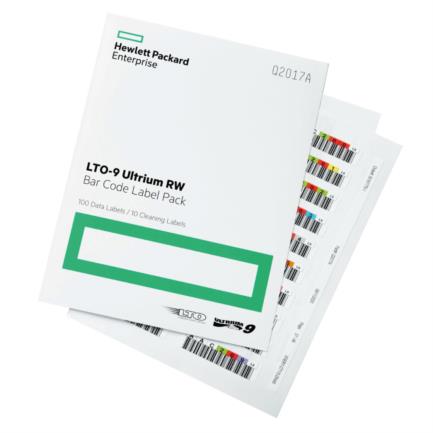 Paquete de etiquetas de codigo de barras HPE LTO-9 Ultrium RW