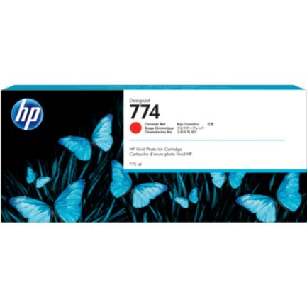 Tinta HP HP DesignJet 774 Capacidad Estándar 775ml Color Rojo Cromático