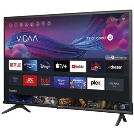 Televisor Hisense 32" A4KV Smart TV HD Resolución 1366x768 WiFi/HDMI/USB