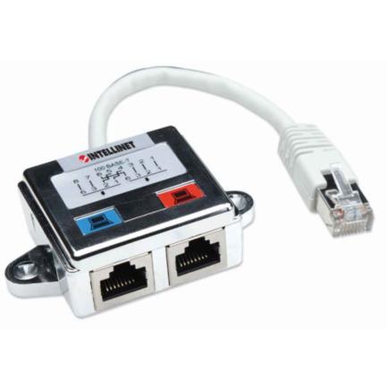 Distribuidor Intellinet RJ45 Modular 1x2 Cat5e