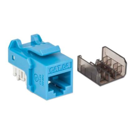 Jack Intellinet Keystone Cat6a de Impacto UTP Color Azul