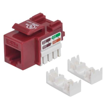 Jack Intellinet Keystone de Impacto RJ45 Cat5e Color Rojo