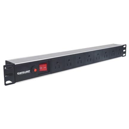 Barra PDUIntellinet Gab/Rack 19" 1U Contra Sobrecarga On/Off 8 Contactos