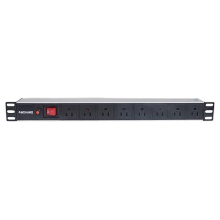 Barra PDUIntellinet Gab/Rack 19" 1U Contra Sobrecarga On/Off 8 Contactos