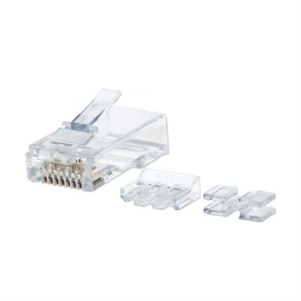Plug Intellinet RJ45 Cat6a Multifilar UTP Oro 15 Micras Bote C/80 Pzas