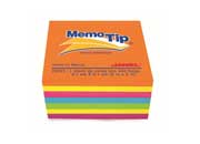 NOTAS ADHESIVAS JANEL MEMO TIP MINI CUBO 2X2 NEON C/400