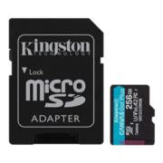 Memoria Kingston Micro SDXC Canvas Go Plus 256GB UHS-I U3 V30 A2 Clase 10 C/Adaptador
