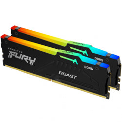 KIT Memoria RAM Kingston Fury Beast DDR5 32GB (2x16GB) 6000MHz  On-Die ECC CL40 XMP (KIT (2 pzas.) Memoria RAM FURY)