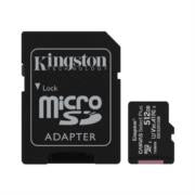 Tarjeta MicroSD Kingston Canvas Select Plus 512 GB 100R A1 C10 Card C/Adaptador