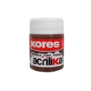 Pintura Kores Acrílica 20ml Color Café C/12 Botes