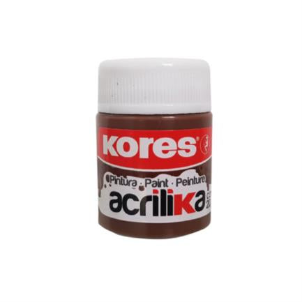 Pintura Kores Acrílica 20ml Color Café C/12 Botes