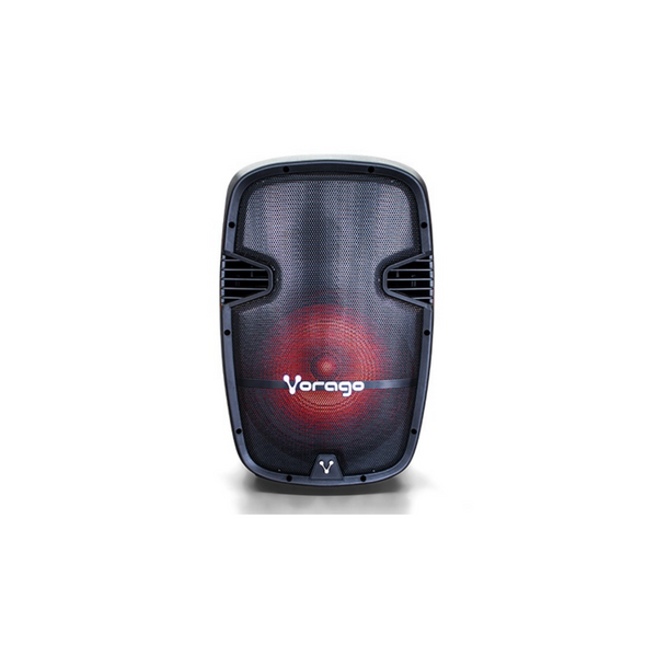 Bocina Bafle Vorago Karaoke KSP-500 15" Bluetooth TWS 2 Micrófonos Color Negro