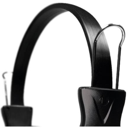 Audífonos Klip Xtreme KSH-320 Diadema con Conectores de 3.5mm Cable de Nylon Control de Volumen y Micrófono Negro